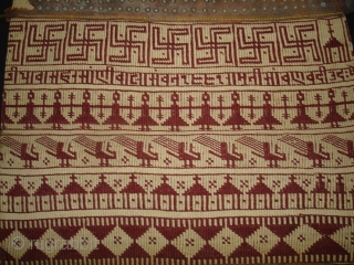 Camel Trapping Bag(Cotton) From Shekhawati District of Rajasthan, India.Its size is 50cmX53cm(DSC02097 New).                    