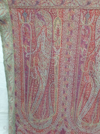 Sikh Period Jamawar Long Shawl From Kashmir, India.C.1830-1860.Its Size is 145cmx345cm. Its condition is good(20200113_133318).                  