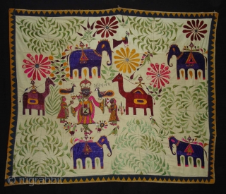 Dharaniya Wall Hanging From Saurashtra Region of Gujarat.India.Its size is 105x128cm(DSC02348 New).                     