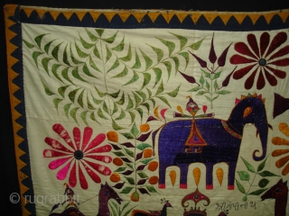 Dharaniya Wall Hanging From Saurashtra Region of Gujarat.India.Its size is 105x128cm(DSC02348 New).                     