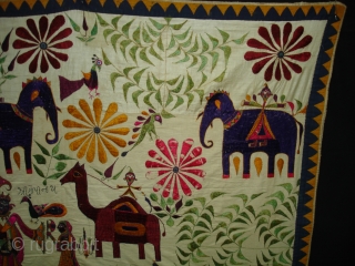 Dharaniya Wall Hanging From Saurashtra Region of Gujarat.India.Its size is 105x128cm(DSC02348 New).                     