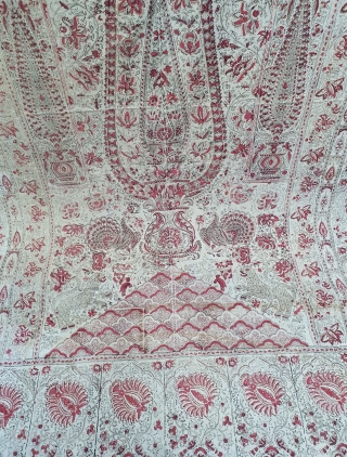Kalamkari Palampore From South India Made for Export Market , Late 19th Early 20th Century. Hand spurn cotton,Natural Dyes. Its size is 170cmX250cm(20200123_203958).
          