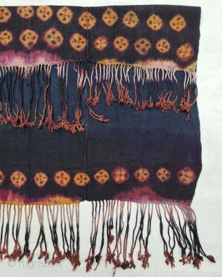 Thigma Tie and Dye,Zanskar Bokh Shawl From Tribal Area of Zanskar Ladakh India. It’s Pure Indigo Blue colour has been used and made by yaks Wool. Worn by women.This Type of Tie  ...