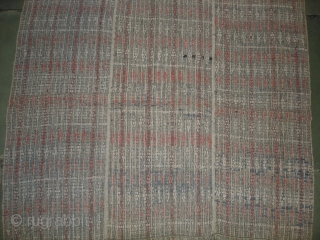 Hamp Naga Shawl(Cotton)From Nagaland, India.Its size is 105cm X170cm.Condition is worn,Because of Age(DSC08815 New).                   
