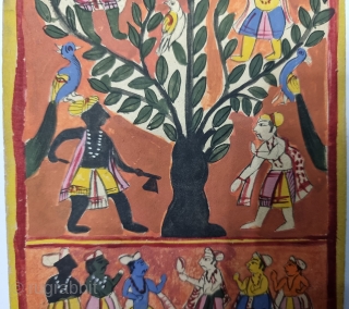 An Rare Miniature Painting from Kalpasutra. From Kutch Gujarat India.HandPainted And Manuscript  on the PaperJain concept of mental attitude, where different persons think and behave differently for getting the same thing. In  ...