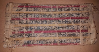 Finest Weaving of Mashru Fragment.From Kutch Gujarat India.Cotton and Slik weaving.C.1750.Its size is 14cmX30cm.Very Rare kind of Mashru Fragment(170542 New).             