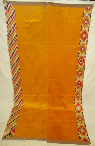 Phulkari From West(Pakistan)Punjab. India.known As Vari-Da-Bagh ,With Rare influence of two Different Design of Panch Rangi Side Borders(DSC04761 New).              