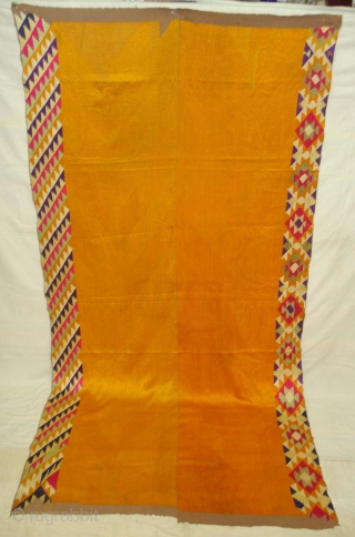 Phulkari From West(Pakistan)Punjab. India.known As Vari-Da-Bagh ,With Rare influence of two Different Design of Panch Rangi Side Borders(DSC04761 New).              