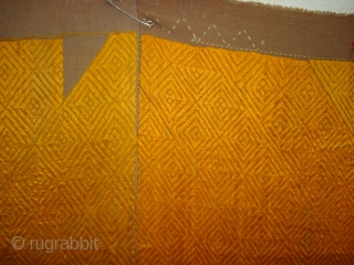 Phulkari From West(Pakistan)Punjab. India.known As Vari-Da-Bagh ,With Rare influence of two Different Design of Panch Rangi Side Borders(DSC04761 New).              