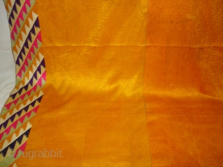 Phulkari From West(Pakistan)Punjab. India.known As Vari-Da-Bagh ,With Rare influence of two Different Design of Panch Rangi Side Borders(DSC04761 New).              