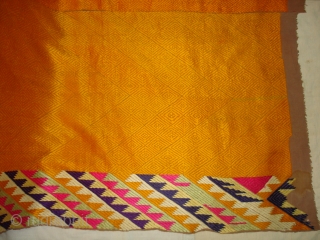 Phulkari From West(Pakistan)Punjab. India.known As Vari-Da-Bagh ,With Rare influence of two Different Design of Panch Rangi Side Borders(DSC04761 New).              