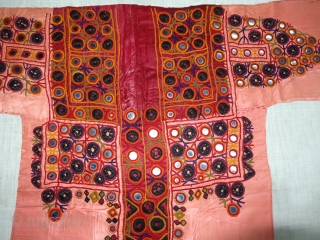 Embroidered Blouse-Front(Gaj)From Nindo Shehr,Sindh Provision of Pakistan. India.silk lined with cotton,silk embroidery with mirrors(DSC02086 New).                  