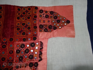 Embroidered Blouse-Front(Gaj)From Nindo Shehr,Sindh Provision of Pakistan. India.silk lined with cotton,silk embroidery with mirrors(DSC02086 New).                  