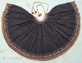 Ghaghra(Skirt)From Shekhawati District of Rajasthan. India. This is the Precious woolen Skirts of Young Girl of Bishnoi Group in the Shekhwati District. Its size is L-80cm Round is 680cm(20210213_143933).    