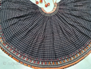 Ghaghra(Skirt)From Shekhawati District of Rajasthan. India. This is the Precious woolen Skirts of Young Girl of Bishnoi Group in the Shekhwati District. Its size is L-80cm Round is 680cm(20210213_143933).    