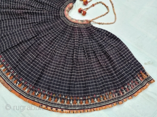 Ghaghra(Skirt)From Shekhawati District of Rajasthan. India. This is the Precious woolen Skirts of Young Girl of Bishnoi Group in the Shekhwati District. Its size is L-80cm Round is 680cm(20210213_143933).    