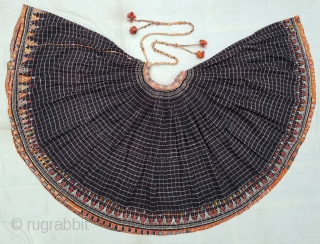 Ghaghra(Skirt)From Shekhawati District of Rajasthan. India. This is the Precious woolen Skirts of Young Girl of Bishnoi Group in the Shekhwati District. Its size is L-80cm Round is 680cm(20210213_143933).    