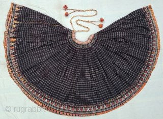 Ghaghra(Skirt)From Shekhawati District of Rajasthan. India. This is the Precious woolen Skirts of Young Girl of Bishnoi Group in the Shekhwati District. Its size is L-80cm Round is 680cm(20210213_143933).    