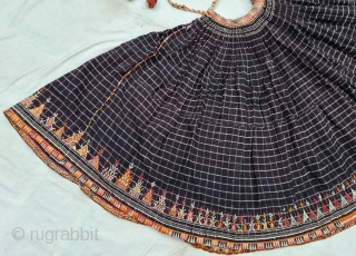 Ghaghra(Skirt)From Shekhawati District of Rajasthan. India. This is the Precious woolen Skirts of Young Girl of Bishnoi Group in the Shekhwati District. Its size is L-80cm Round is 680cm(20210213_143933).    