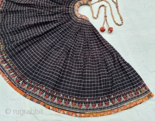 Ghaghra(Skirt)From Shekhawati District of Rajasthan. India. This is the Precious woolen Skirts of Young Girl of Bishnoi Group in the Shekhwati District. Its size is L-80cm Round is 680cm(20210213_143933).    