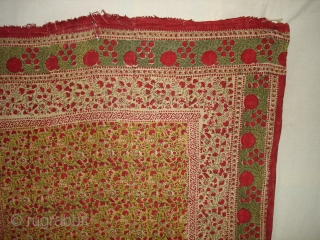 Early Block Print(Cotton Khadi)From Rajasthan,India.Its size is 100cmx155cm(DSC08458 New).                        