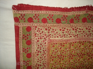 Early Block Print(Cotton Khadi)From Rajasthan,India.Its size is 100cmx155cm(DSC08458 New).                        