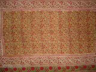 Early Block Print(Cotton Khadi)From Rajasthan,India.Its size is 100cmx155cm(DSC08458 New).                        