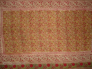 Early Block Print(Cotton Khadi)From Rajasthan,India.Its size is 100cmx155cm(DSC08458 New).                        