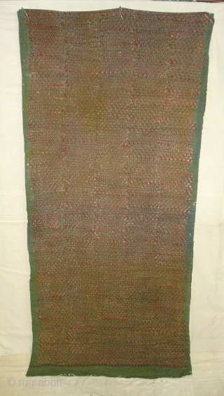 Early Block Print(Cotton Khadi)From Rajasthan,India.Its size is 82cm X 6.50 Meters(DSC08490).                      