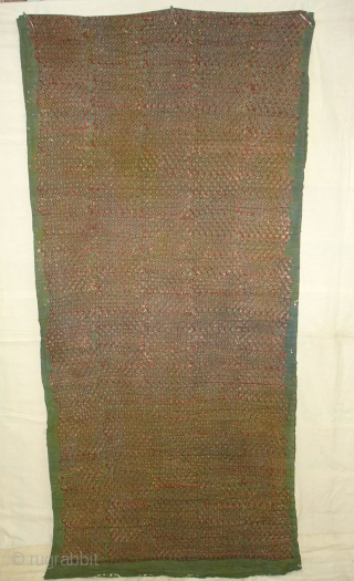 Early Block Print(Cotton Khadi)From Rajasthan,India.Its size is 82cm X 6.50 Meters(DSC08490).                      