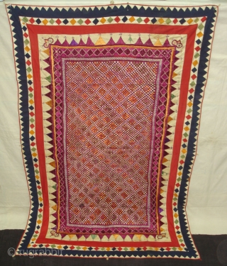 Kathipa Dharaniya Wall Hanging From Bhavnagar District of Gujarat India.This were Traditionally used mainly by Royal Darbar family of Bhavnagar Gujarat India.C.1900.Its size is 135cmx205cm(DSC00448 New).       