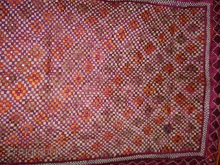 Kathipa Dharaniya Wall Hanging From Bhavnagar District of Gujarat India.This were Traditionally used mainly by Royal Darbar family of Bhavnagar Gujarat India.C.1900.Its size is 135cmx205cm(DSC00448 New).       