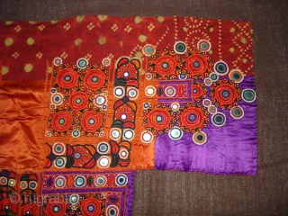 Embroidered Blouse-Front(Gaj)From Nindo Shehr,Sindh Provision of Pakistan. India.silk lined with cotton,silk embroidery with mirrors(DSC04148 New).                  