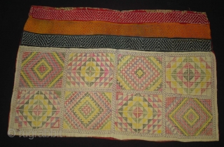 Kanbiri Quilted Embroidery Piece ,From Thatta Pakistan.Cotton on Cotton Quilted Stich.This Kanbiri Stich were used by the syeds or they were presented to spiritual guides(Pirs) and mentorsby their proteges as tributes,but now  ...