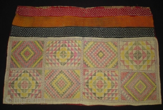 Kanbiri Quilted Embroidery Piece ,From Thatta Pakistan.Cotton on Cotton Quilted Stich.This Kanbiri Stich were used by the syeds or they were presented to spiritual guides(Pirs) and mentorsby their proteges as tributes,but now  ...