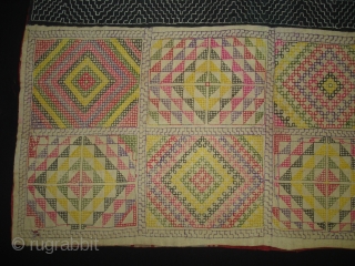 Kanbiri Quilted Embroidery Piece ,From Thatta Pakistan.Cotton on Cotton Quilted Stich.This Kanbiri Stich were used by the syeds or they were presented to spiritual guides(Pirs) and mentorsby their proteges as tributes,but now  ...