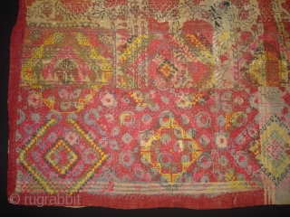 Kanbiri Quilted Embroidery Piece ,From Thatta Pakistan.Cotton on Cotton Quilted Stich.This Kanbiri Stich were used by the syeds or they were presented to spiritual guides(Pirs) and mentorsby their proteges as tributes,but now  ...