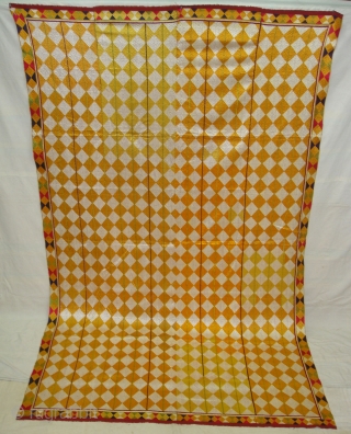 Phulkari(Bagh)From West(Pakistan)Punjab. India.Fine Work with Panchrangi Border Design,Floss silk on hand spun cotton ground cloth(DSC03531 New).                 