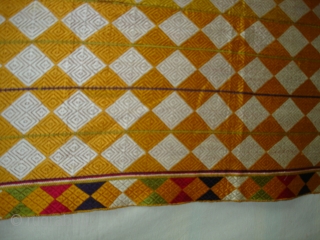 Phulkari(Bagh)From West(Pakistan)Punjab. India.Fine Work with Panchrangi Border Design,Floss silk on hand spun cotton ground cloth(DSC03531 New).                 