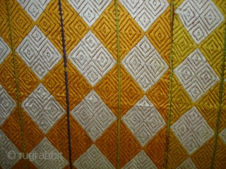 Phulkari(Bagh)From West(Pakistan)Punjab. India.Fine Work with Panchrangi Border Design,Floss silk on hand spun cotton ground cloth(DSC03531 New).                 