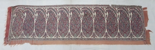 Palledar Fragment of Kani Jamawar, From Kashmir, India. C.1820-1840. Its Size is 39cmx140cm (20200215_143505).                   