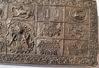 An Very Rare And Unique Jain Kalpasutra Manuscript Book Cover On the Real Silver emboss work From Kutch, Gujarat. India.

Epic Storytelling Book cover. When Mahavira was born his mother Trishala, During her  ...