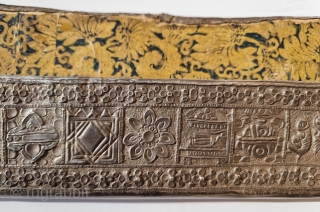 An Very Rare And Unique Jain Kalpasutra Manuscript Book Cover On the Real Silver emboss work From Kutch, Gujarat. India.

Epic Storytelling Book cover. When Mahavira was born his mother Trishala, During her  ...