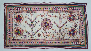 Khil Wall Hanging From Chotila Taluka of Surendranagar District Of Gujarat.India.Used by the Rabari shepherd Community of Chotila Taluka.C.1900. Its size is 88cmX164cm(20200217_153842).
          