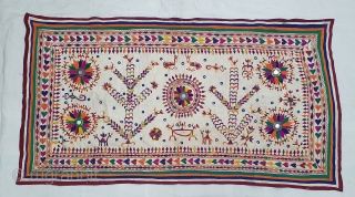 Khil Wall Hanging From Chotila Taluka of Surendranagar District Of Gujarat.India.Used by the Rabari shepherd Community of Chotila Taluka.C.1900. Its size is 88cmX164cm(20200217_153842).
          