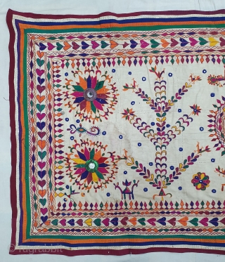 Khil Wall Hanging From Chotila Taluka of Surendranagar District Of Gujarat.India.Used by the Rabari shepherd Community of Chotila Taluka.C.1900. Its size is 88cmX164cm(20200217_153842).
          