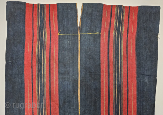 An Rare Indigo Blue (natural Dye) Cotton costume From Chin Hills (Chin Hills are a range of mountains in Chin State, northwestern Burma (Myanmar),

that extends northward into India's Manipur state) North-East India.  ...