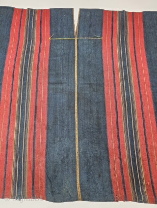 An Rare Indigo Blue (natural Dye) Cotton costume From Chin Hills (Chin Hills are a range of mountains in Chin State, northwestern Burma (Myanmar),

that extends northward into India's Manipur state) North-East India.  ...