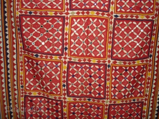 Applique Wall Hanging From Saurashtra(Bhavnagar District) Gujarat.India.Used by the Royal Kathi Darbar Family.Its size is 107cm x 173cm(DSC04076 New).              
