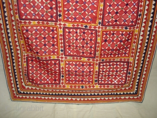 Applique Wall Hanging From Saurashtra(Bhavnagar District) Gujarat.India.Used by the Royal Kathi Darbar Family.Its size is 107cm x 173cm(DSC04076 New).              